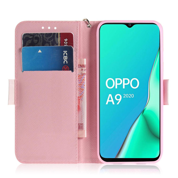 OPPO A9 2020 3D Colored Drawing Horizontal Flip Leather Case with Holder & Card Slots & Wallet & Lanyard(Squirrels)