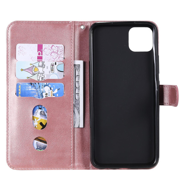 OPPO Realme C11 Fashion Calf Texture Zipper Horizontal Flip Leather Case with Holder & Card Slots & Wallet(Rose Gold)