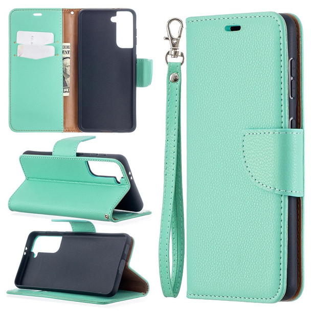 Samsung Galaxy S21 5G Litchi Texture Pure Color Horizontal Flip Leather Case with Holder & Card Slots & Wallet & Lanyard(Green)