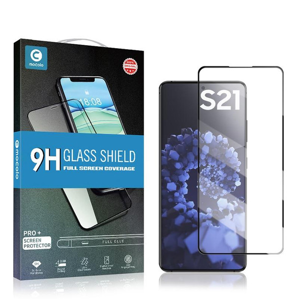 Samsung Galaxy S21 5G mocolo 0.33mm 9H 2.5D Full Glue Tempered Glass Film, Support Fingerprint Unlock