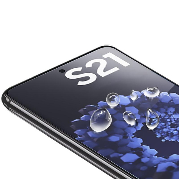 Samsung Galaxy S21 5G mocolo 0.33mm 9H 2.5D Full Glue Tempered Glass Film, Support Fingerprint Unlock