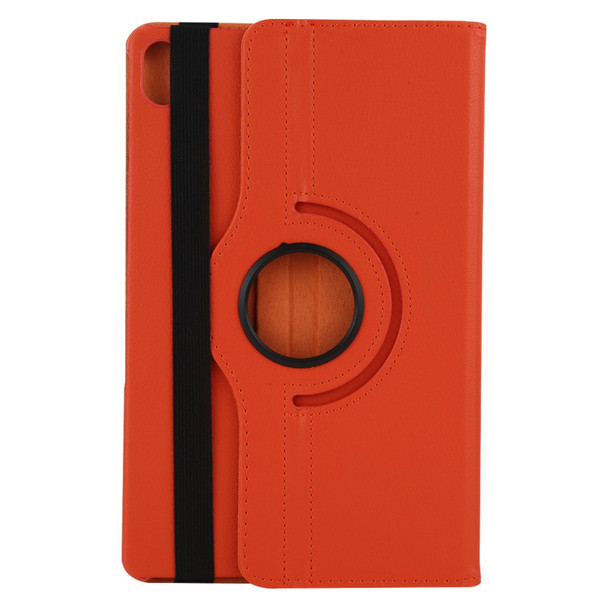 Lenovo Tab P11 / Tab P11 5G Litchi Texture Horizontal Flip 360 Degrees Rotation Leather Case with Holder(Orange)