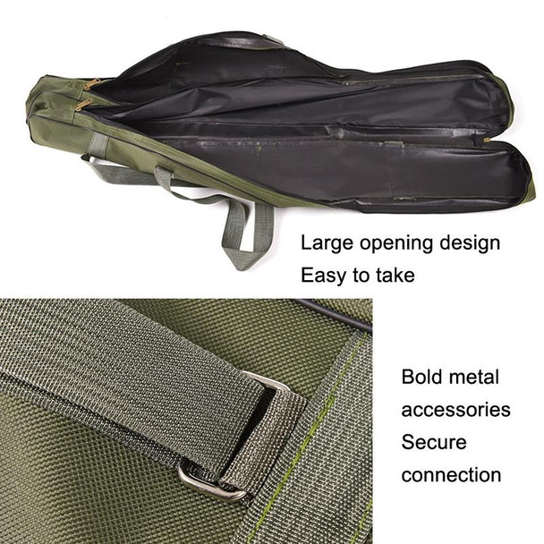 LEO 27746 Folding Fishing Rod Bag Long Fishing Gear Soft Bag, Length: 1.5m Army Green