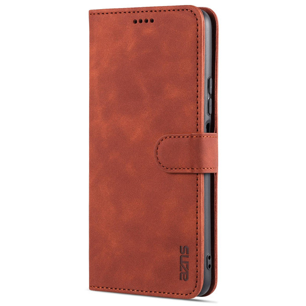 Xiaomi Poco X3 GT AZNS Skin Feel Calf Texture Horizontal Flip Leather Case with Card Slots & Holder & Wallet(Brown)