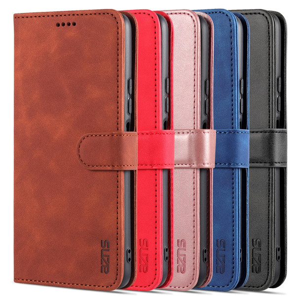 Xiaomi Poco X3 GT AZNS Skin Feel Calf Texture Horizontal Flip Leather Case with Card Slots & Holder & Wallet(Red)