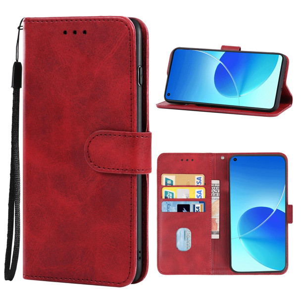 Leather Phone Case - OPPO Reno6 4G(Red)