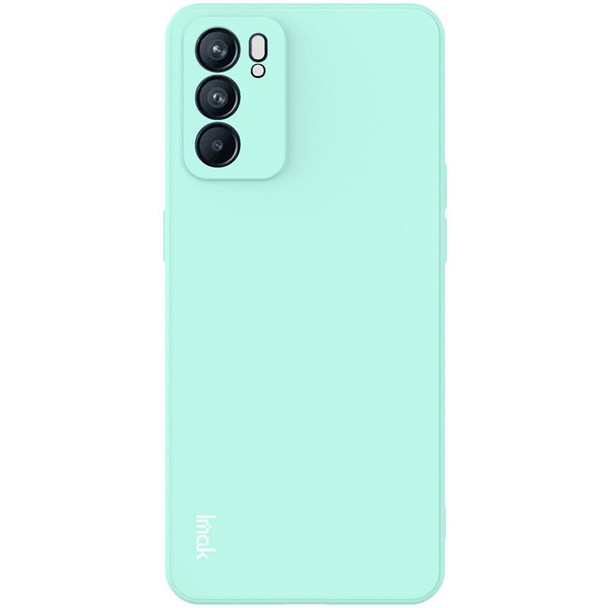 OPPO Reno6 5G IMAK UC-4 Series Straight Edge TPU Soft Protective Case(Light Cyan)