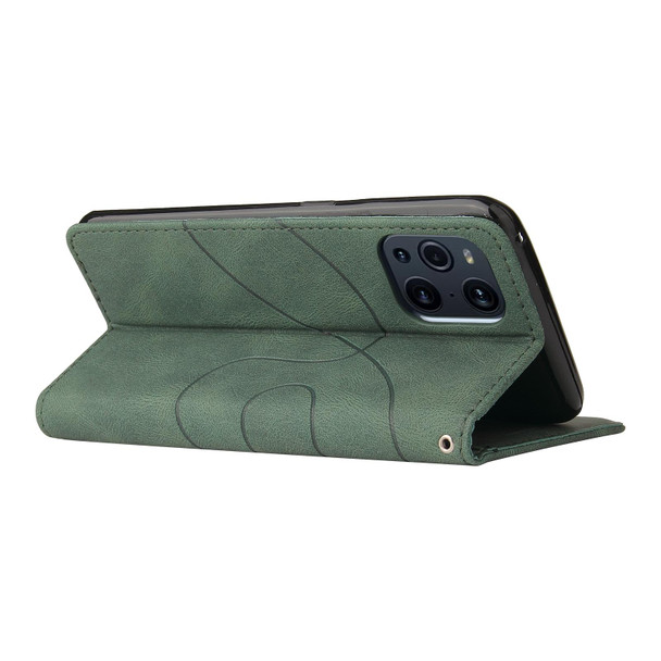 OPPO Find X3 / Find X3 Pro Dual-color Splicing Horizontal Flip PU Leather Case with Holder & Card Slots & Wallet(Green)