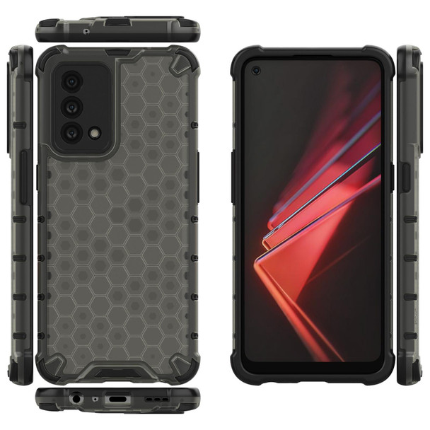 OPPO K9 Shockproof Honeycomb PC + TPU Protective Case(Black)