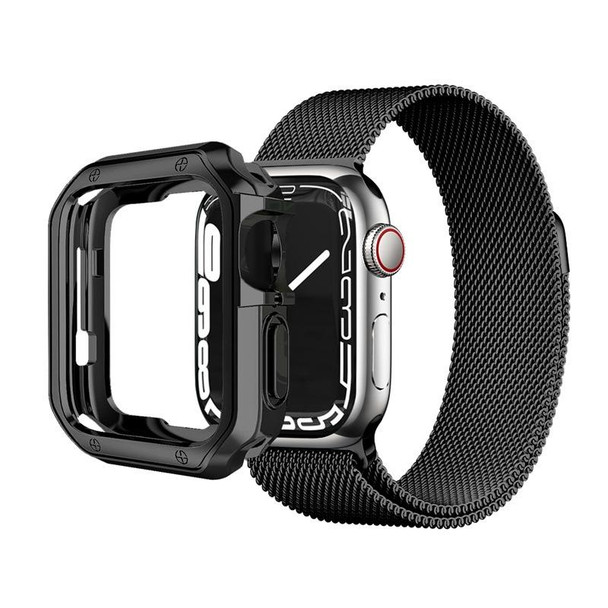 TPU Frame Watch Case - Apple Watch Series 7 45mm(Black)