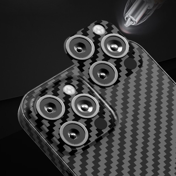 Carbon Fiber Texture PC Phone Case - iPhone 14 Pro(Dark Blue)
