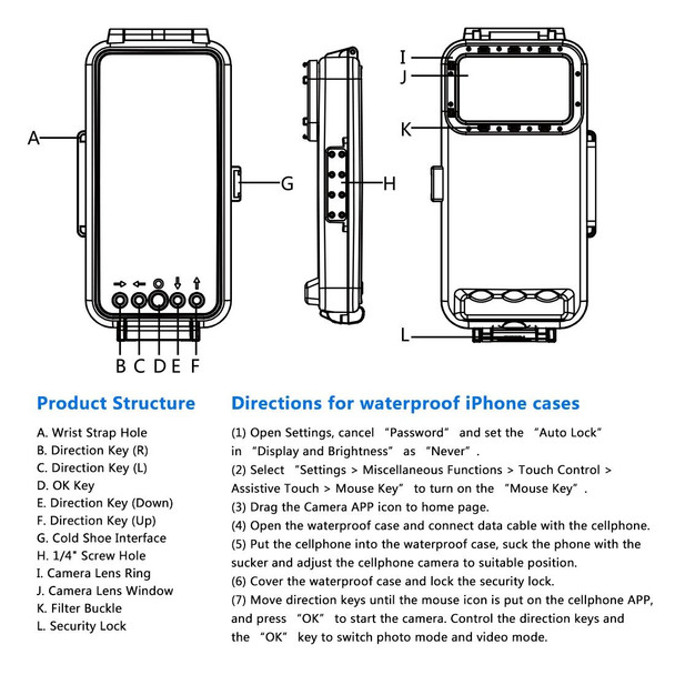 PULUZ 45m/147ft Waterproof Diving Case Photo Video Taking Underwater Housing Cover for iPhone 13 Series, iPhone 12 Series, iPhone 11 Series, iPhone X Series, iPhone 8 & 7, iPhone 6s, iOS 13.0 or Abov