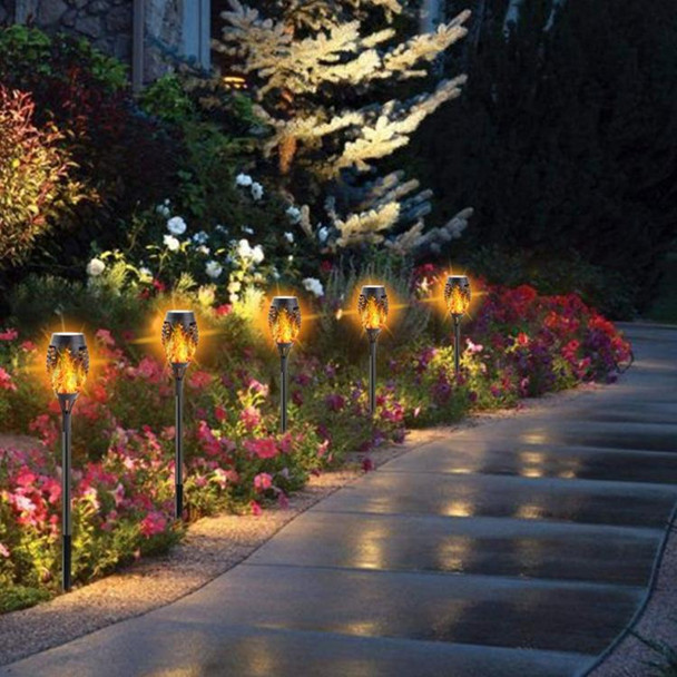 2 PCS Outdoor Courtyard Solar Flame Light Park Lawn Decoration Waterproof Landscape Light(12 LED)