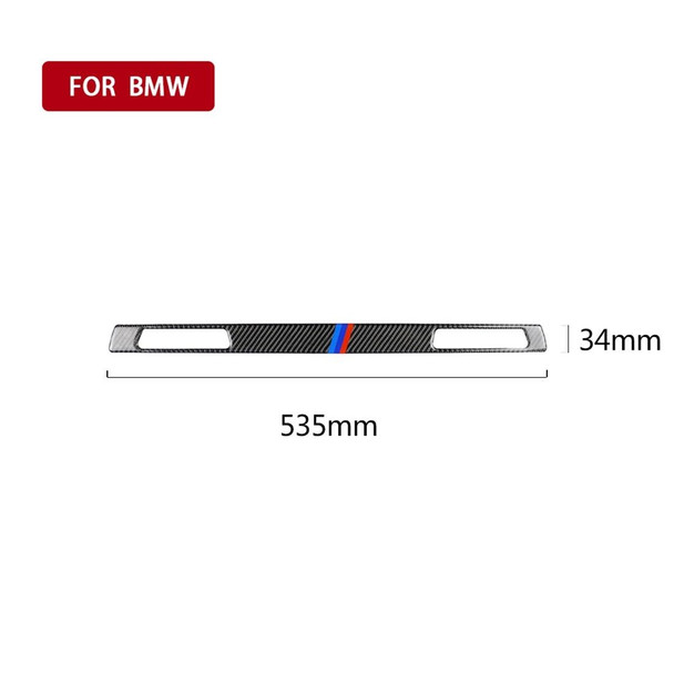 Three Color Carbon Fiber Car Right Driving Middle Control Decorative Sticker for BMW E90 / E92 / E93 2005-2012