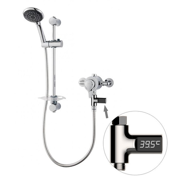 BD-LS-01 Baby Showering 360 Degree Rotatable LED Display Passive Water Thermometer (Plating)