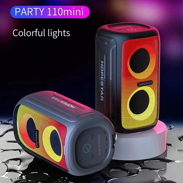 HOPESTAR Party 110 Mini Colorful Lights Wireless Bluetooth Speaker (Grey)