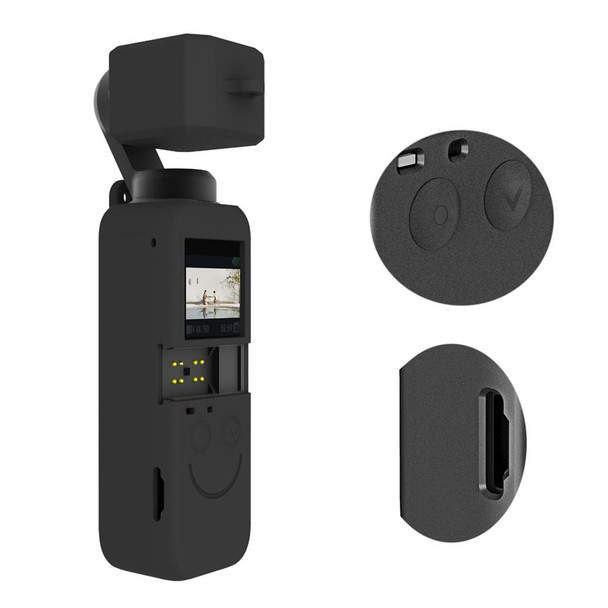 PULUZ  2 in 1 Silicone Cover Case Set for DJI OSMO Pocket 2 (Black)