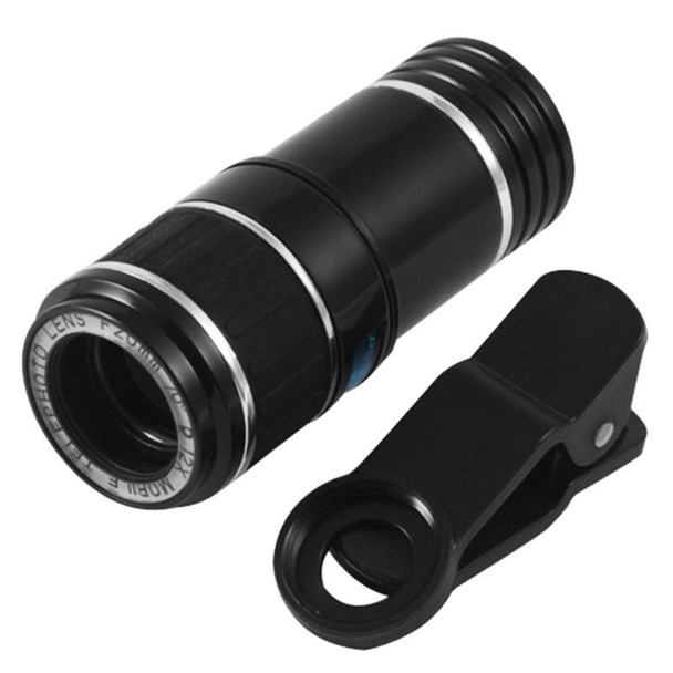 Universal 12X Zoom Optical Zoom Telescope Lens with Clip