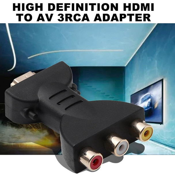 Gold-plated HDMI Male to 3 RCA Video Audio Adapter AV Component Converter for DVD Projector