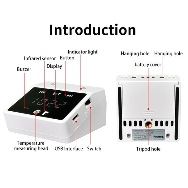 K2 Handsfree Non-contact Quickly Test Forehead Body Infrared Thermometer