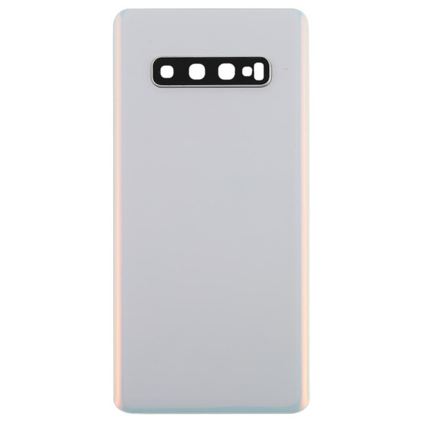 Battery Back Cover with Camera Lens for Galaxy S10+(White)