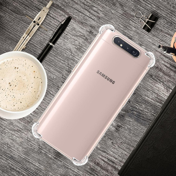 Samsung Galaxy A80 / A90 Four-Corner Anti-Drop Ultra-Thin Transparent TPU Phone Case