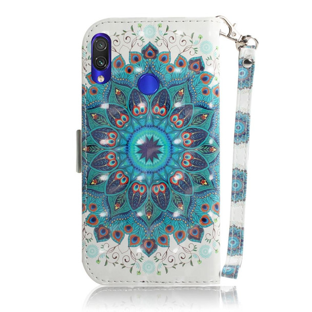 3D Coloured Drawing Horizontal Flip Leatherette Case with Holder & Card Slots & Wallet - Galaxy S10 Plus(Peacock Wreath)