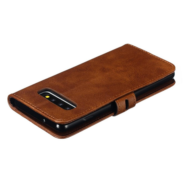 Leather Protective Case - Galaxy S10(Brown)