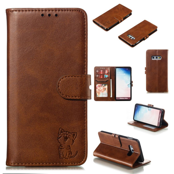 Leather Protective Case - Galaxy S10e(Brown)