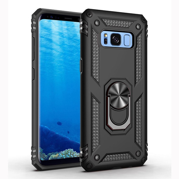Armor Shockproof TPU + PC Protective Case for Galaxy S8 Plus, with 360 Degree Rotation Holder(Black)