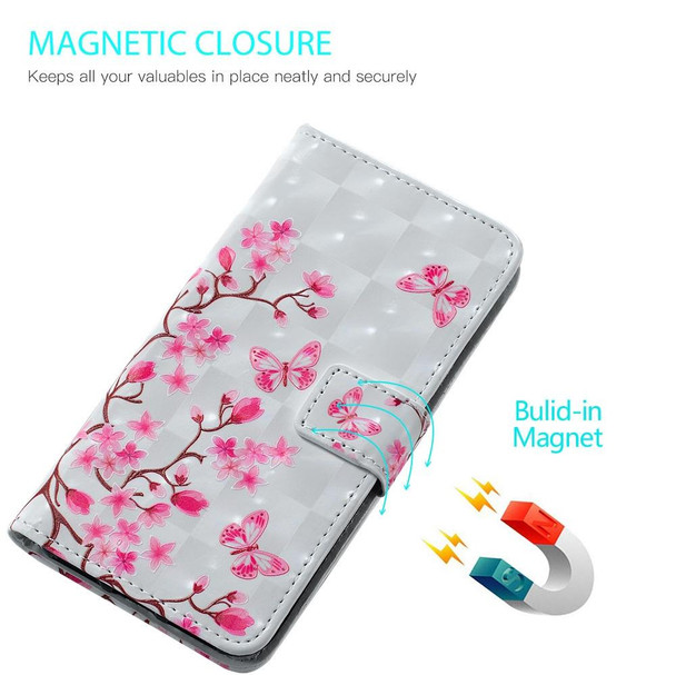 Butterfly Love Flower Pattern 3D Horizontal Flip Leatherette Case for Galaxy A50, with Holder & Card Slots & Photo Frame & Wallet