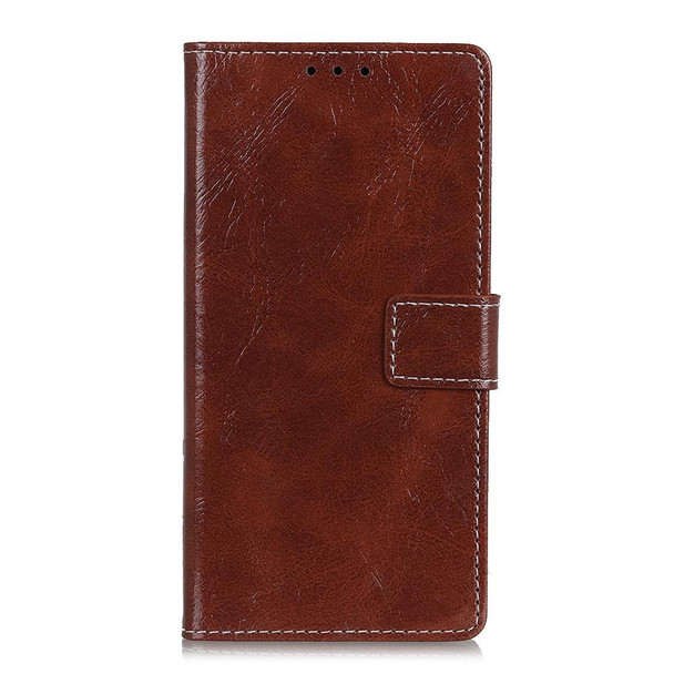 Retro Crazy Horse Texture Horizontal Flip Leather Case for Galaxy A20e, with Holder & Card Slots & Wallet & Photo Frame (Brown)