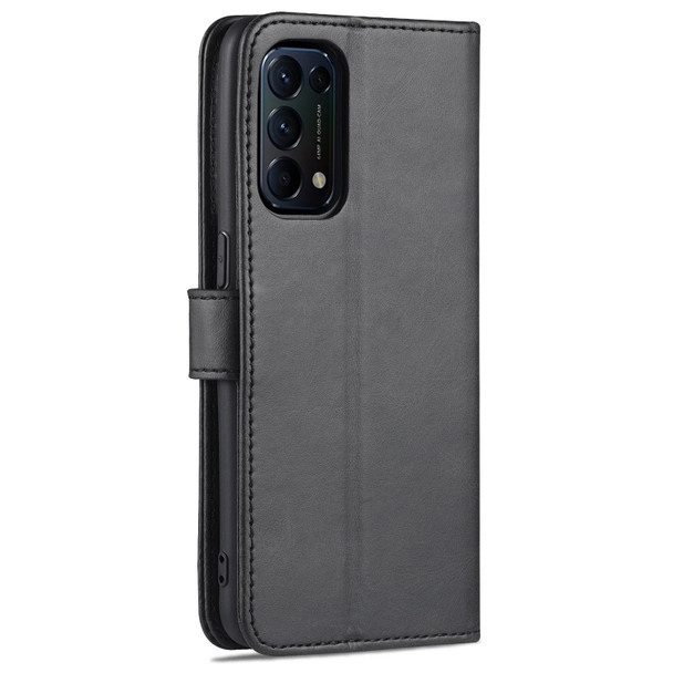 OPPO Reno5 / Reno5 K AZNS Skin Feel Calf Texture Horizontal Flip Leather Case with Card Slots & Holder & Wallet(Black)