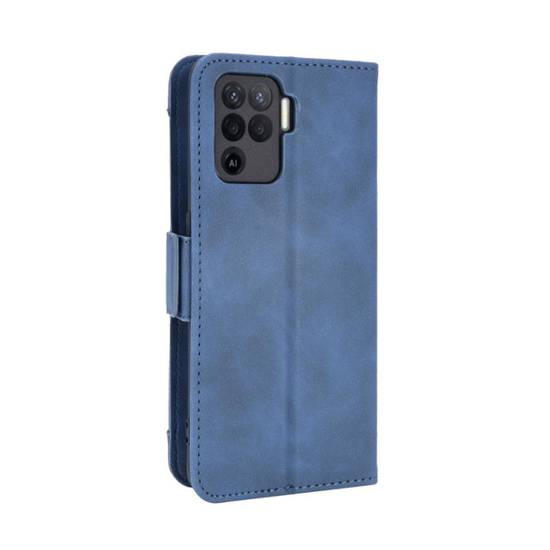 OPPO A94 4G/F19 Pro 4G/Reno5 F/Reno5 Lite Skin Feel Calf Pattern Horizontal Flip Leather Case with Holder & Card Slots & Photo Frame(Blue)