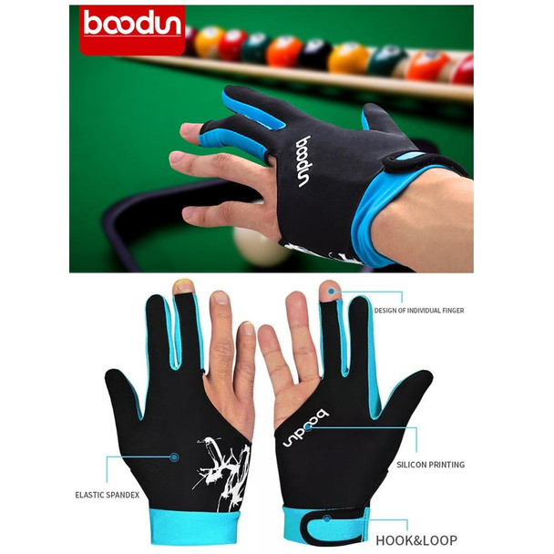 BOODUN M050912 Thin Breathable Men and Women Billiards Three Finger Single Gloves, Size:L(Dark Yellow)