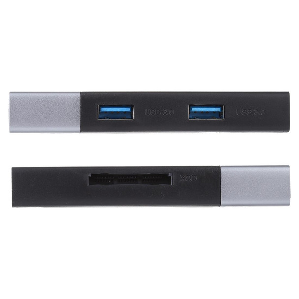 6 In 1 Multi-function Dual USB 3.0 + XQD + CF + TF + SD Card Reader