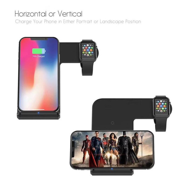 F11 Vertical Magnetic Wireless Charger for QI Charging Standard Mobile Phones & Apple Watch Series (Black)