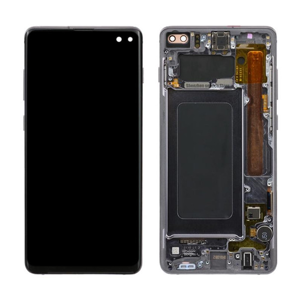 LCD Screen and Digitizer Full Assembly with Frame for Samsung Galaxy S10+(Black)
