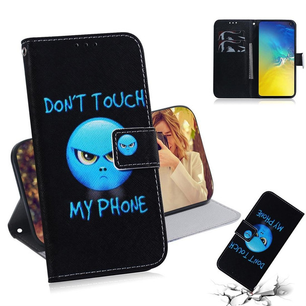 Anger Pattern Coloured Drawing Horizontal Flip Leatherette Case for Galaxy S10 E, with Holder & Card Slots & Wallet