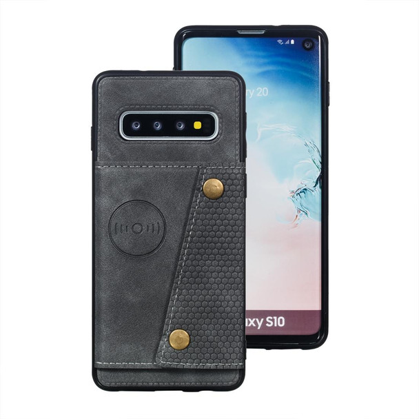 Leather Protective Case - Galaxy S10(Gray)