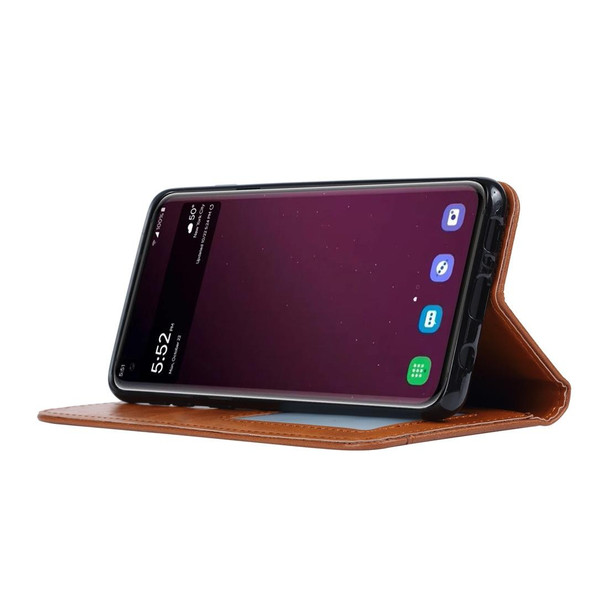 Knead Skin Texture Horizontal Flip Leather Case for Galaxy S10, with Photo Frame & Holder & Card Slots & Wallet (Wine Red)