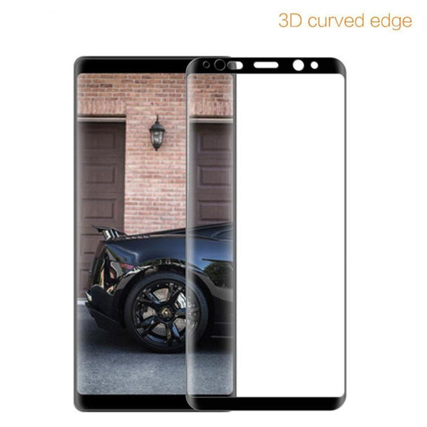 mocolo Full Glue 0.33mm 9H 3D Round Edge Tempered Glass Film for Galaxy Note8 (Black)