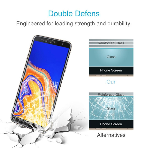 0.26mm 9H Surface Hardness 2.5D Curved Edge Tempered Glass Film for Galaxy J4+ / J6+