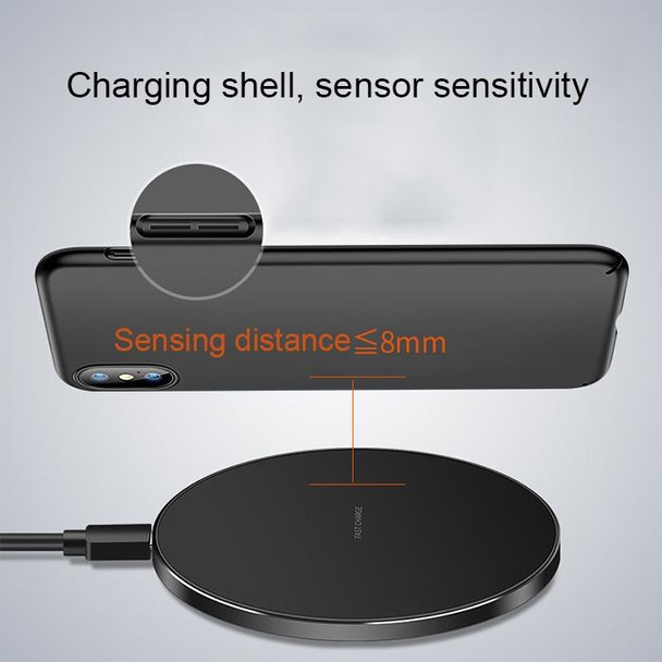 GY-68 Ultra-Thin Aluminum Alloy Wireless Fast Charging Qi Charger Pad(Black Red)