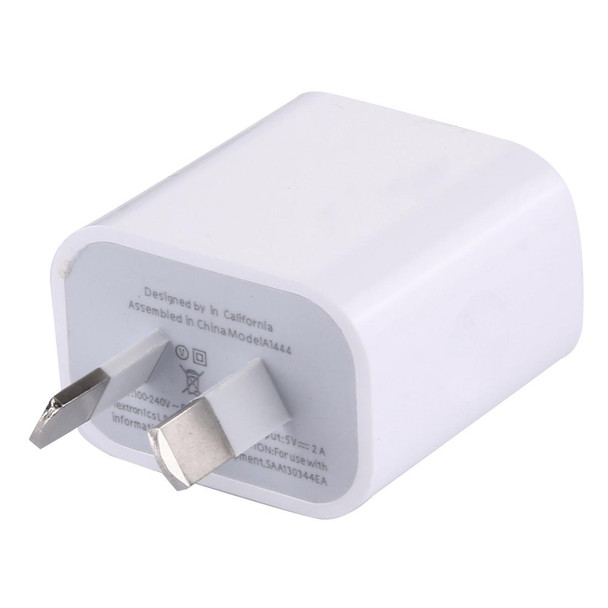5V 2A High Compatibility 2 USB Ports Charger, AU Plug(White)