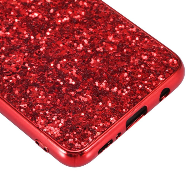 Glitter Powder Shockproof TPU Protective Case for Galaxy S10+ (Rose Gold)