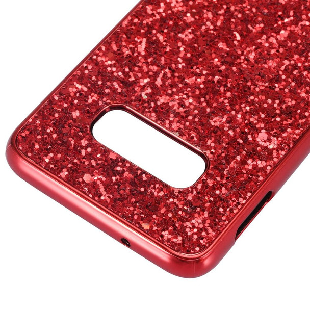 Glitter Powder Shockproof TPU Protective Case for Galaxy S10+ (Rose Gold)