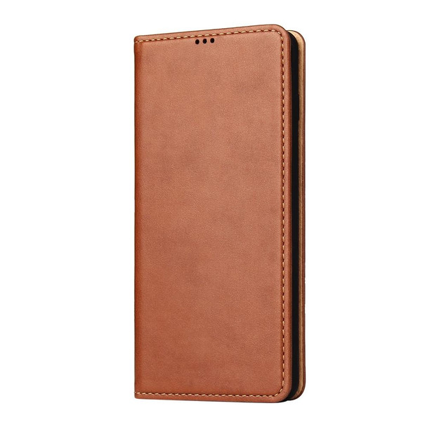 Horizontal Flip PU Leather Case for Galaxy S10+, with Holder & Card Slot & Wallet(Brown)