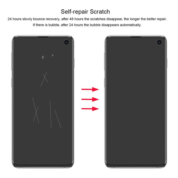 ENKAY Hat-Prince 0.1mm 3D Full Screen Protector Explosion-proof Hydrogel Film Front + Back for   Galaxy S10, TPU+TPE+PET Material (Transparent)