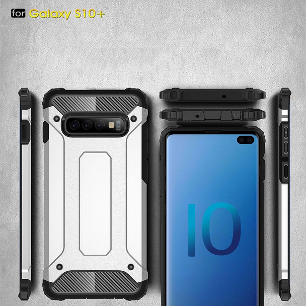 Magic Armor TPU + PC Combination Case for Galaxy S10+ (Silver)